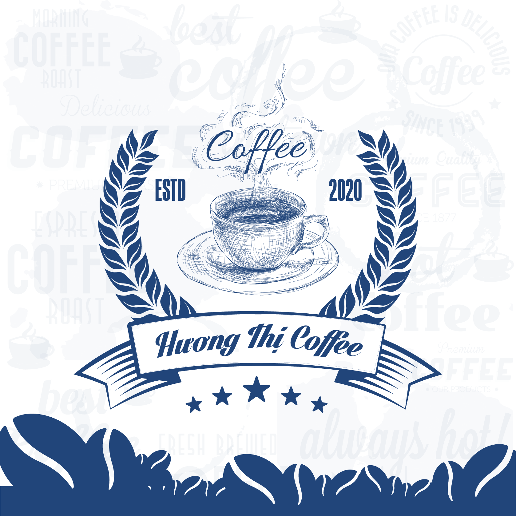 Thiết kế logo Hương Thị Coffee